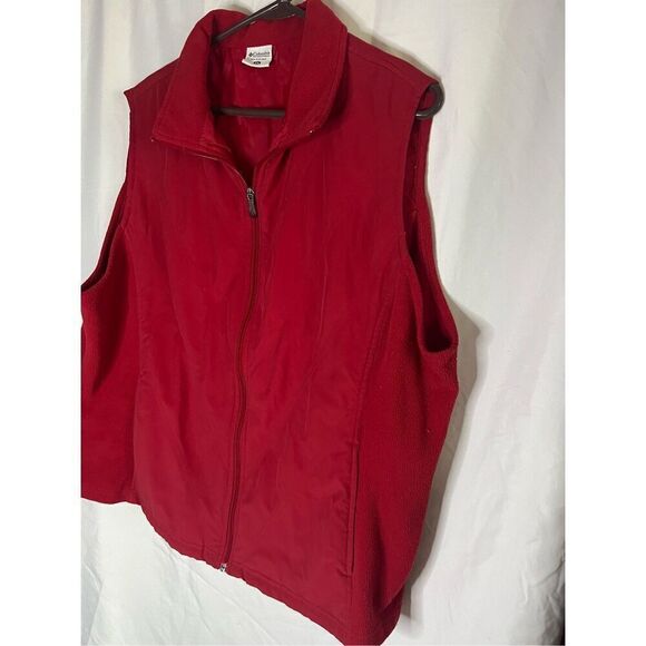 Columbia Red Full Zip Woman’s Vest Size 2X Woman’s - Picture 2 of 8